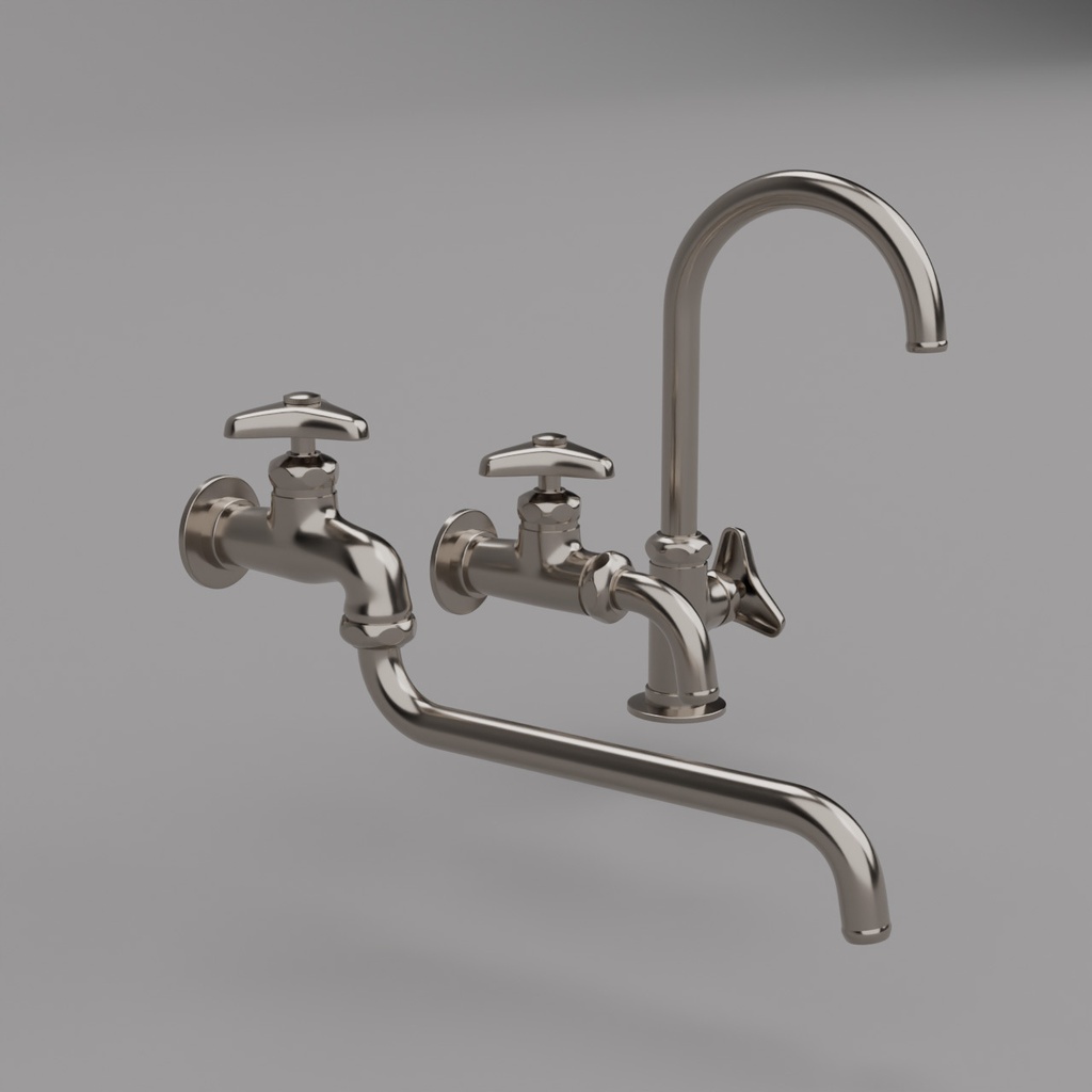 蛇口・水栓金具セット【3Dモデル】Basic Faucet Set