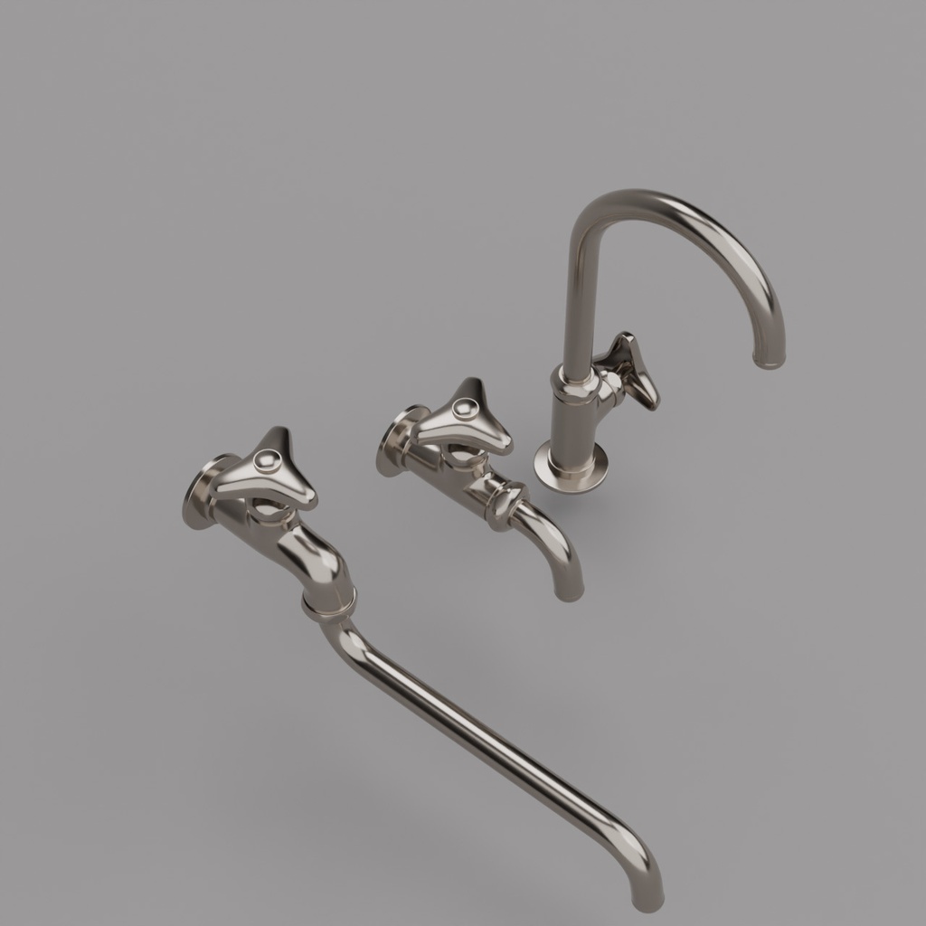 蛇口・水栓金具セット【3Dモデル】Basic Faucet Set