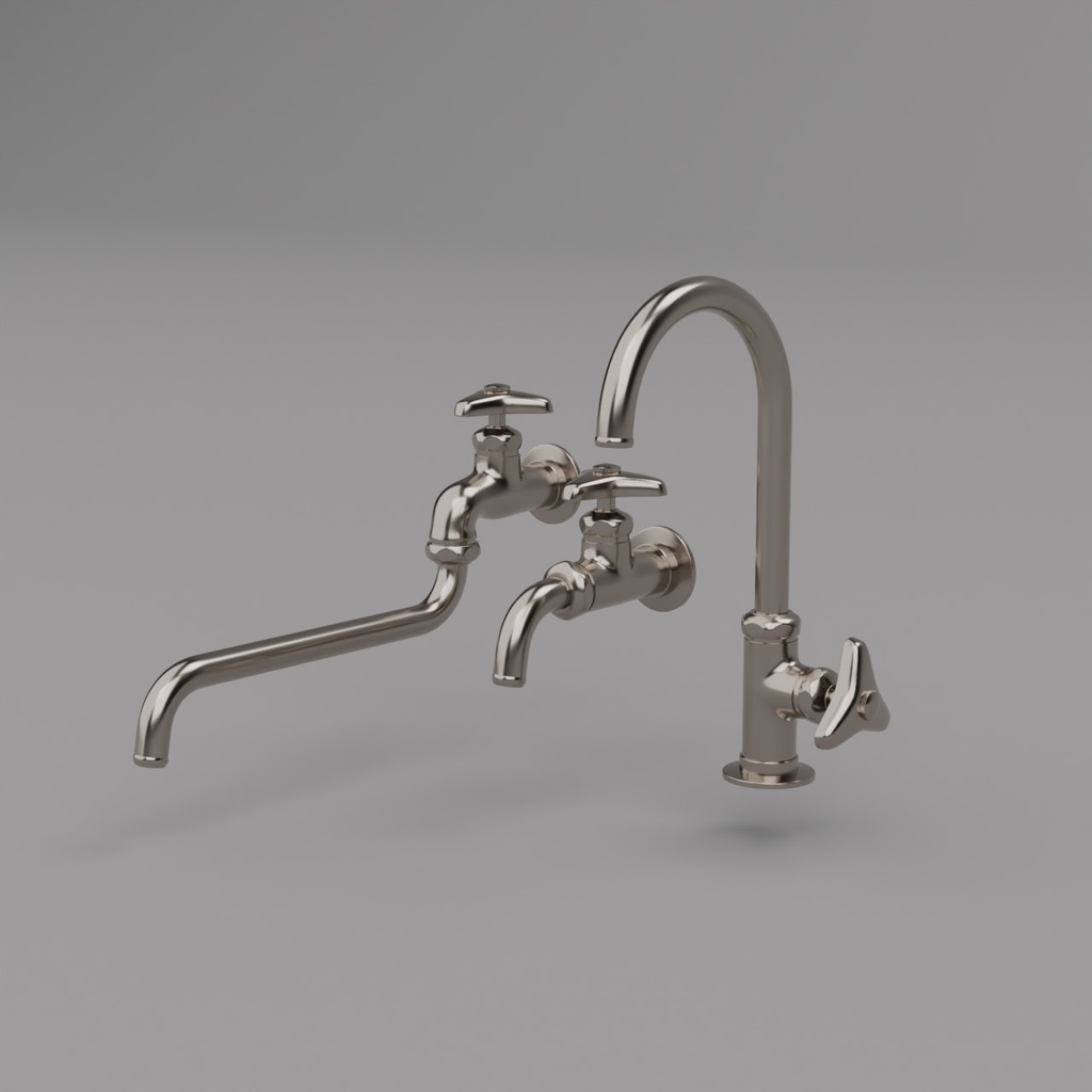 蛇口・水栓金具セット【3Dモデル】Basic Faucet Set