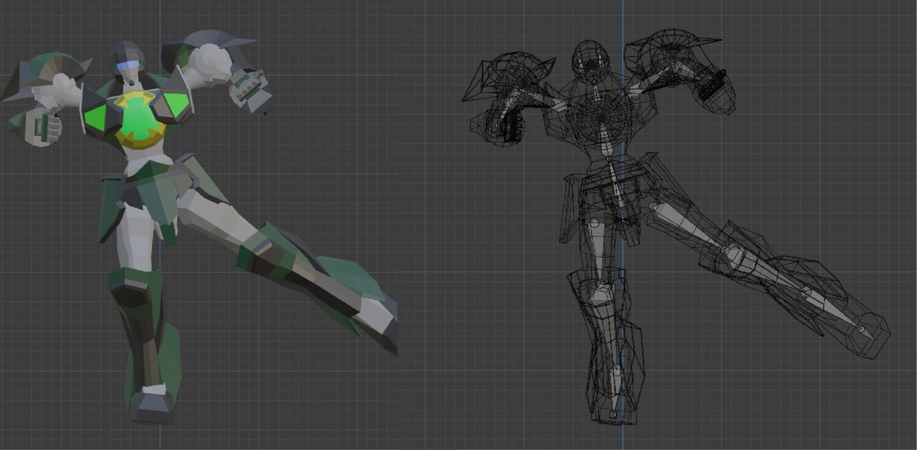 【無料モデル】『陽の目を見なかった試作機』没になったロボアバターの残骸(リギング済み)