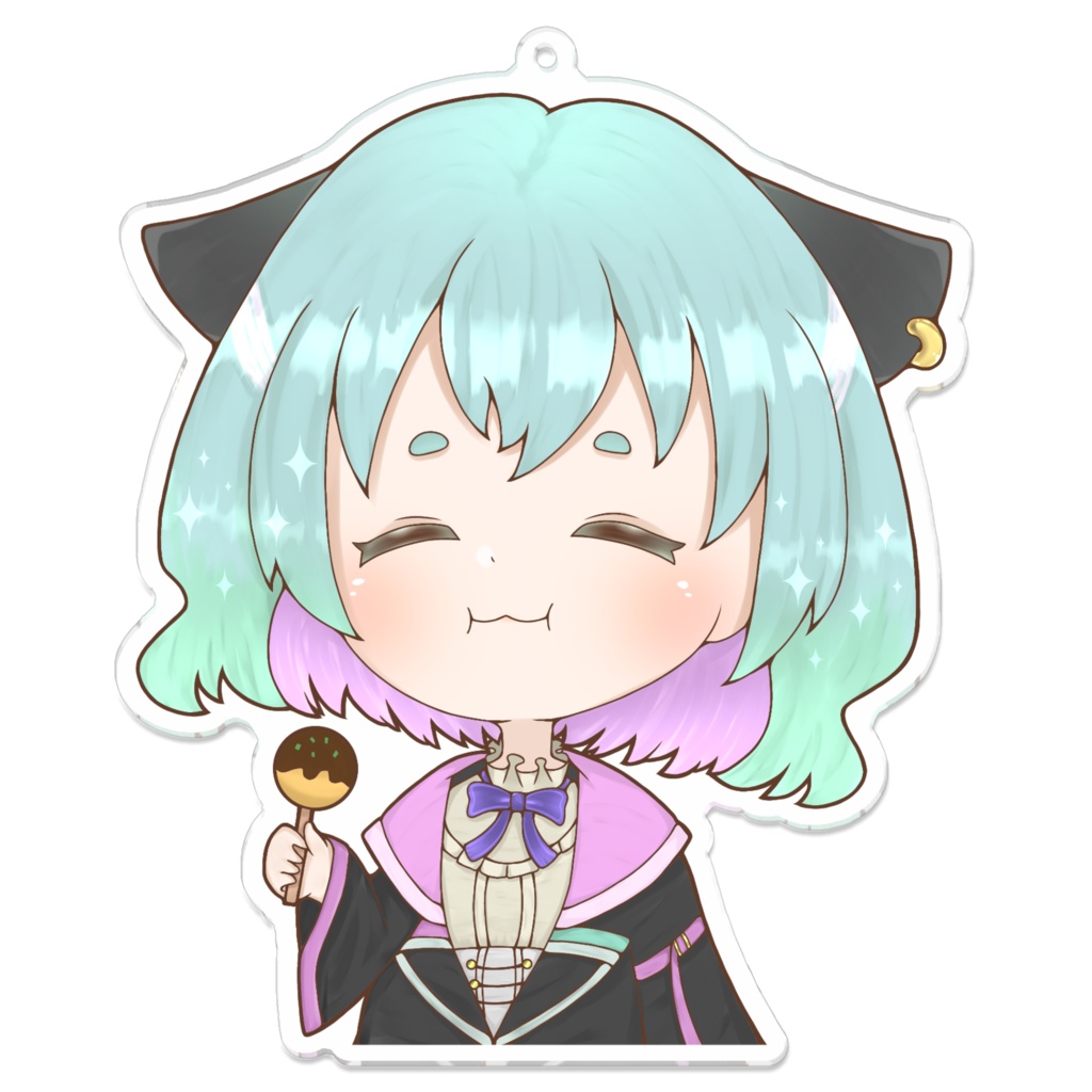 たこ焼きもぐもぐ涼風アクキー