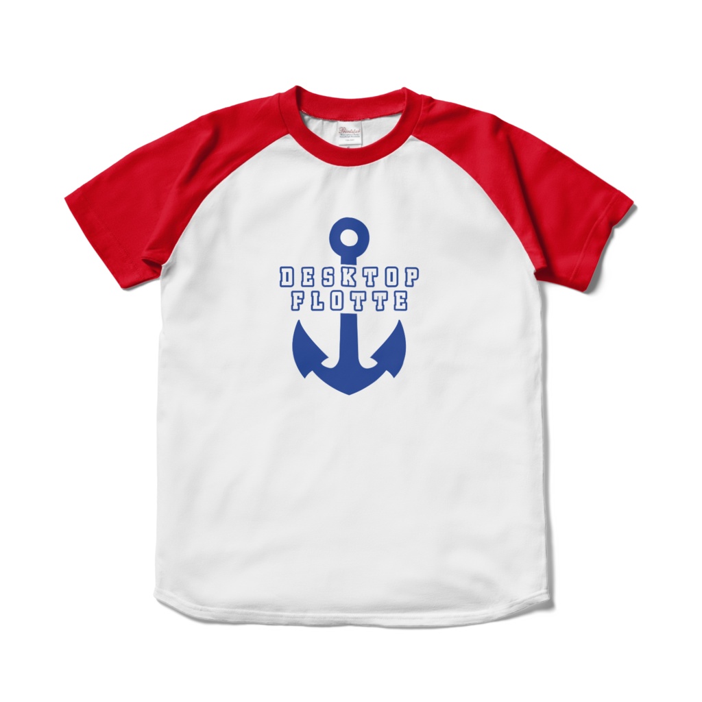 DESKTOP FROTEのラグランTシャツ　レッド