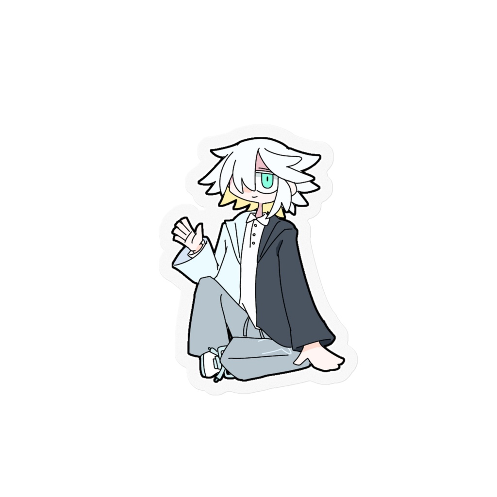 クソデカステッカー 白いふじくん