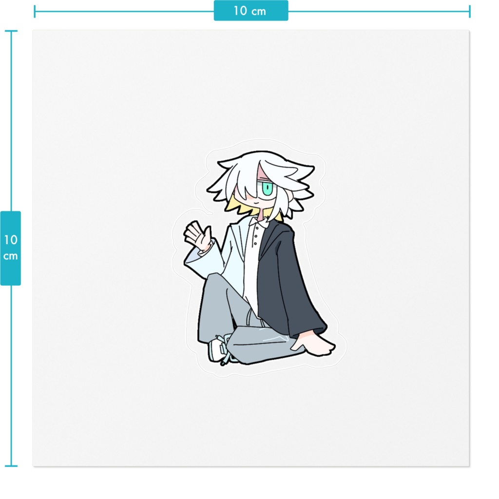 クソデカステッカー 白いふじくん