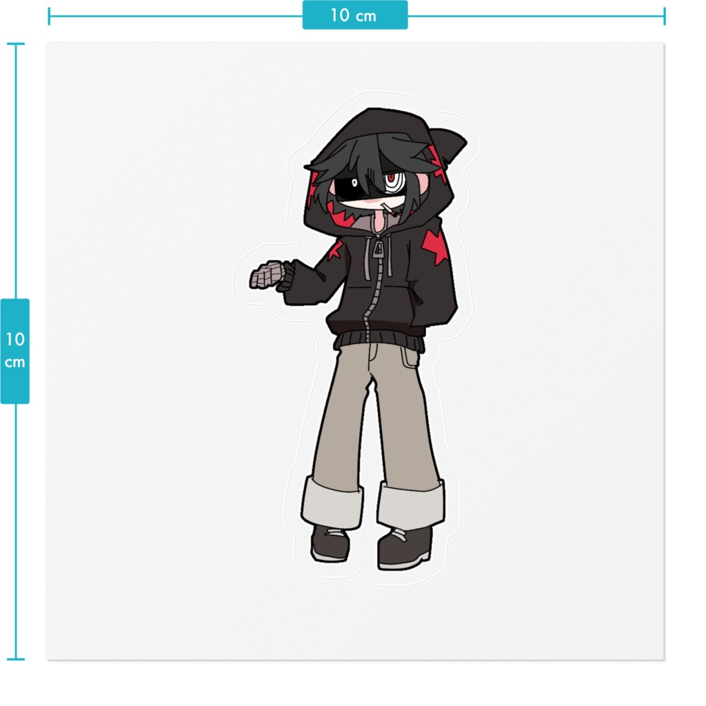 クソデカステッカー 黒いふじくん