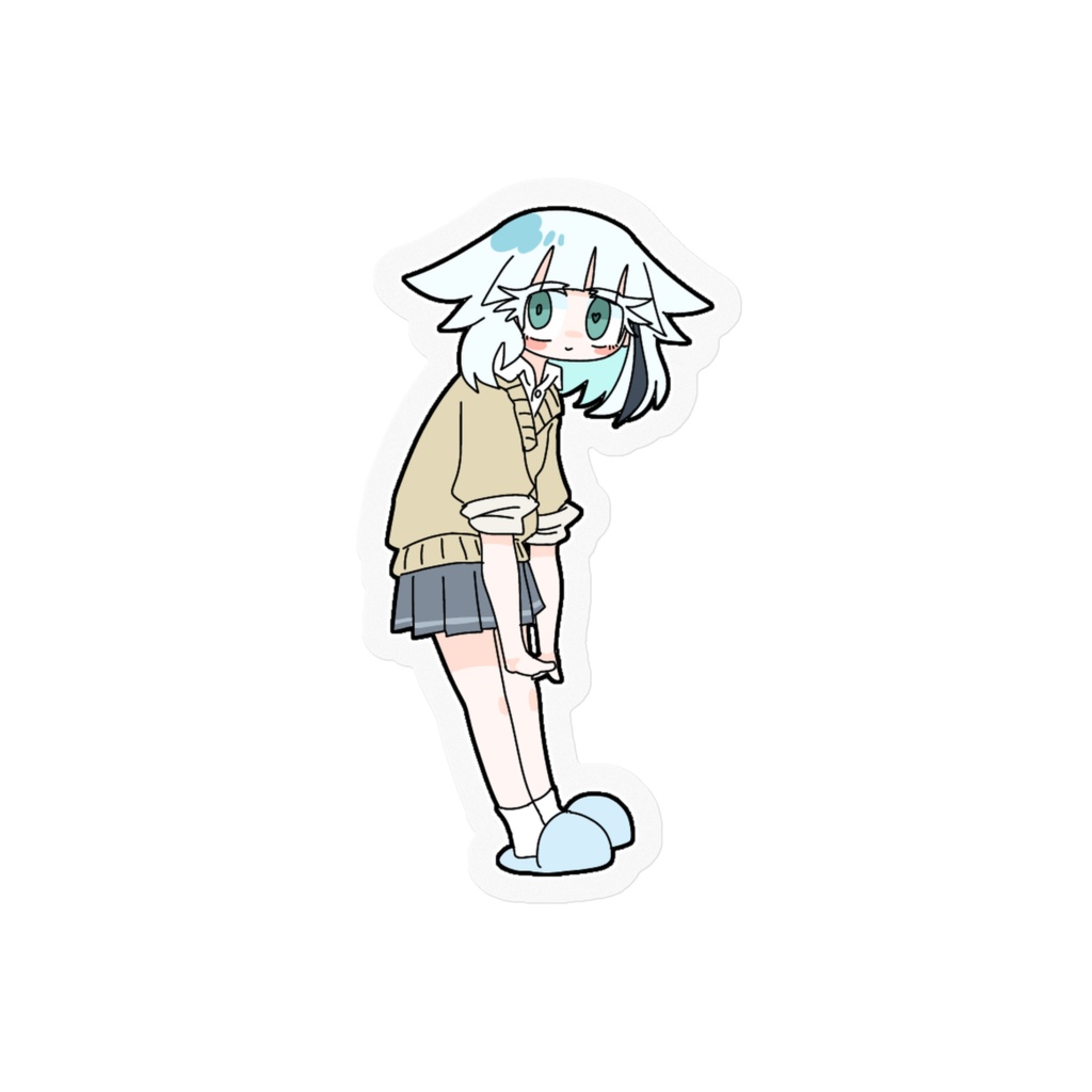 クソデカステッカー 白いぐらちゃん