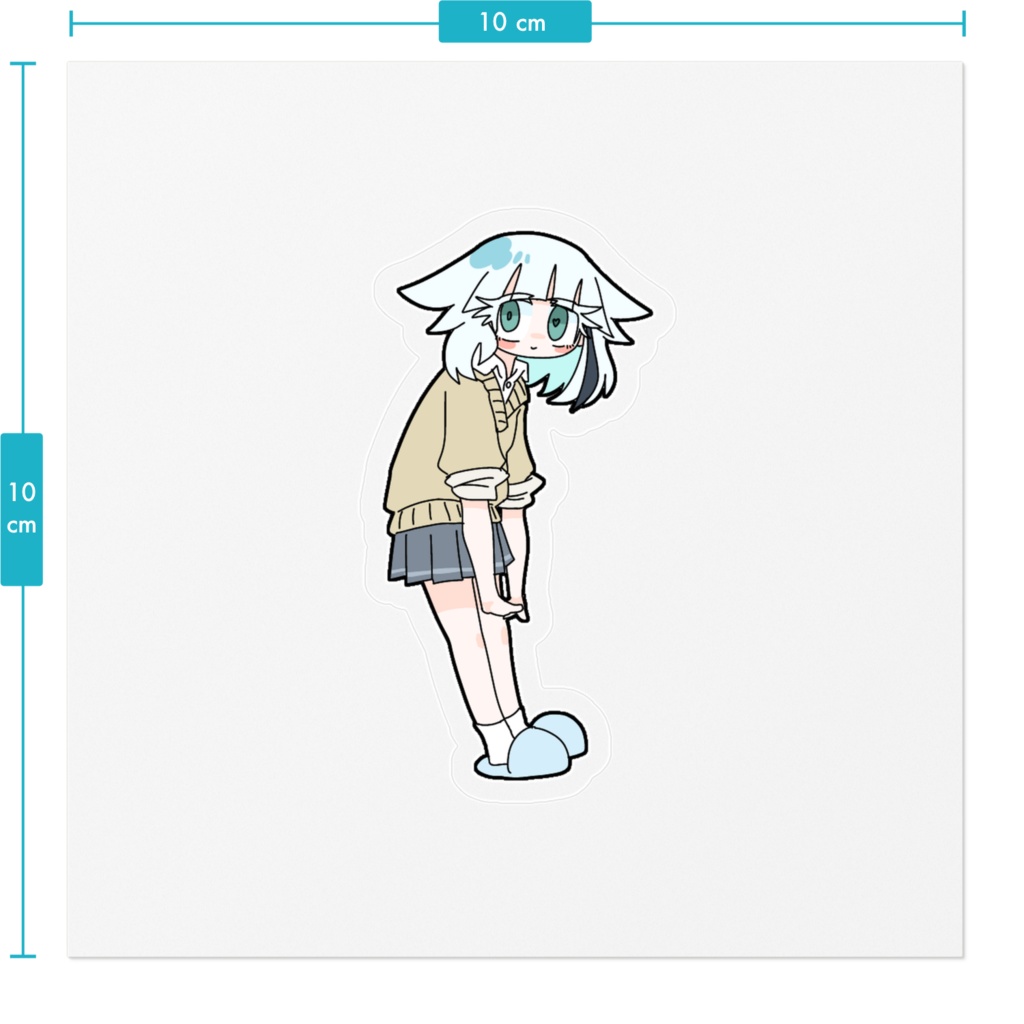 クソデカステッカー 白いぐらちゃん