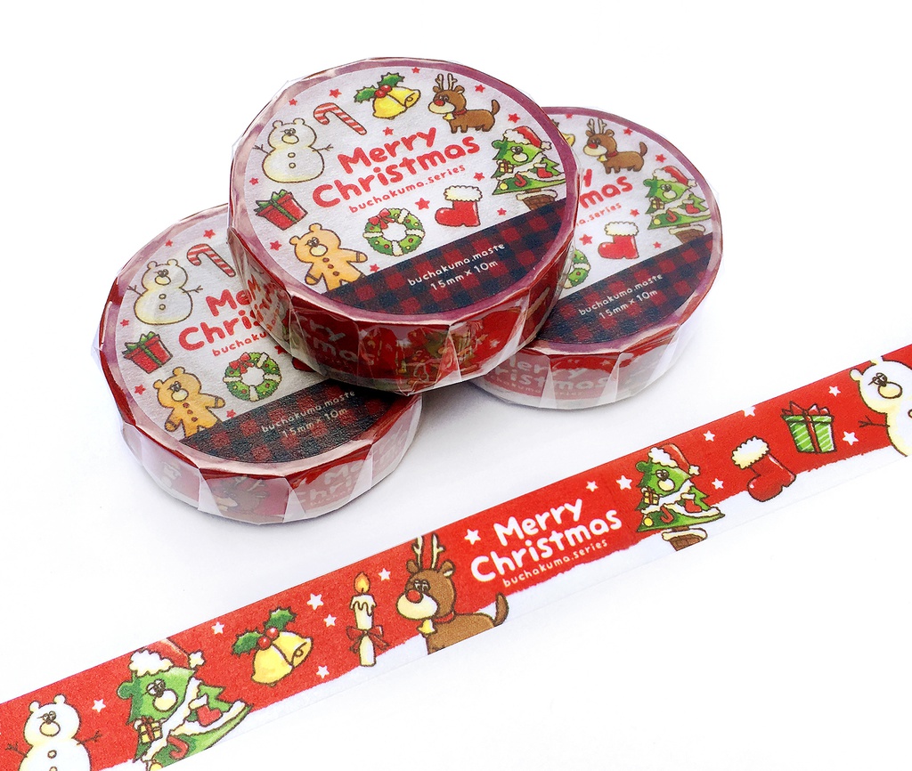 ぶちゃくま。Xmasマスキングテープ