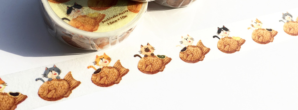 『ごちそうとネコ』たいやきマスキングテープ