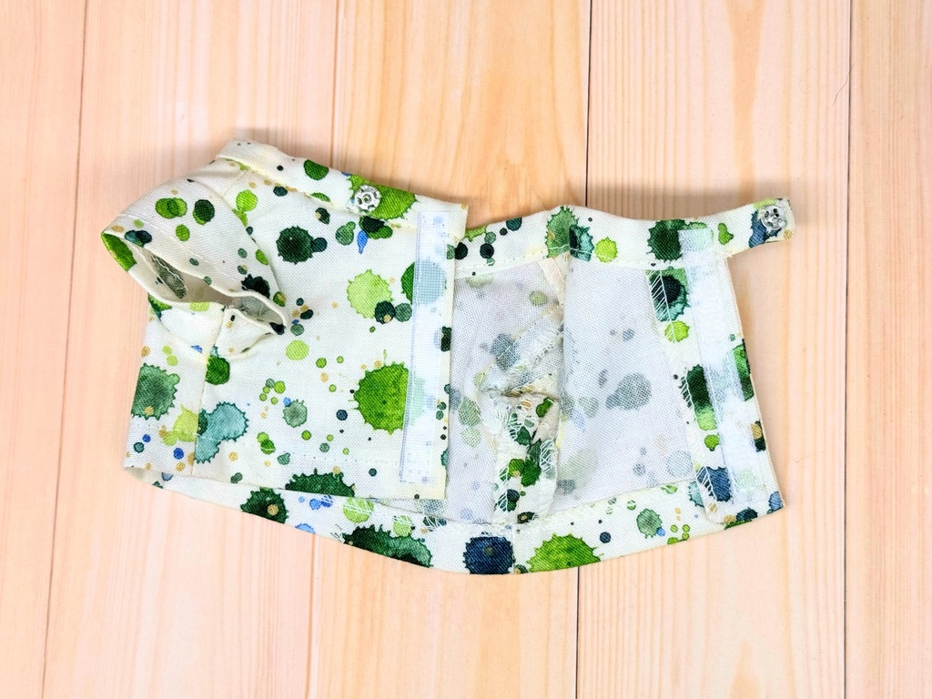 20cmぬいぐるみ用 柄シャツ 緑