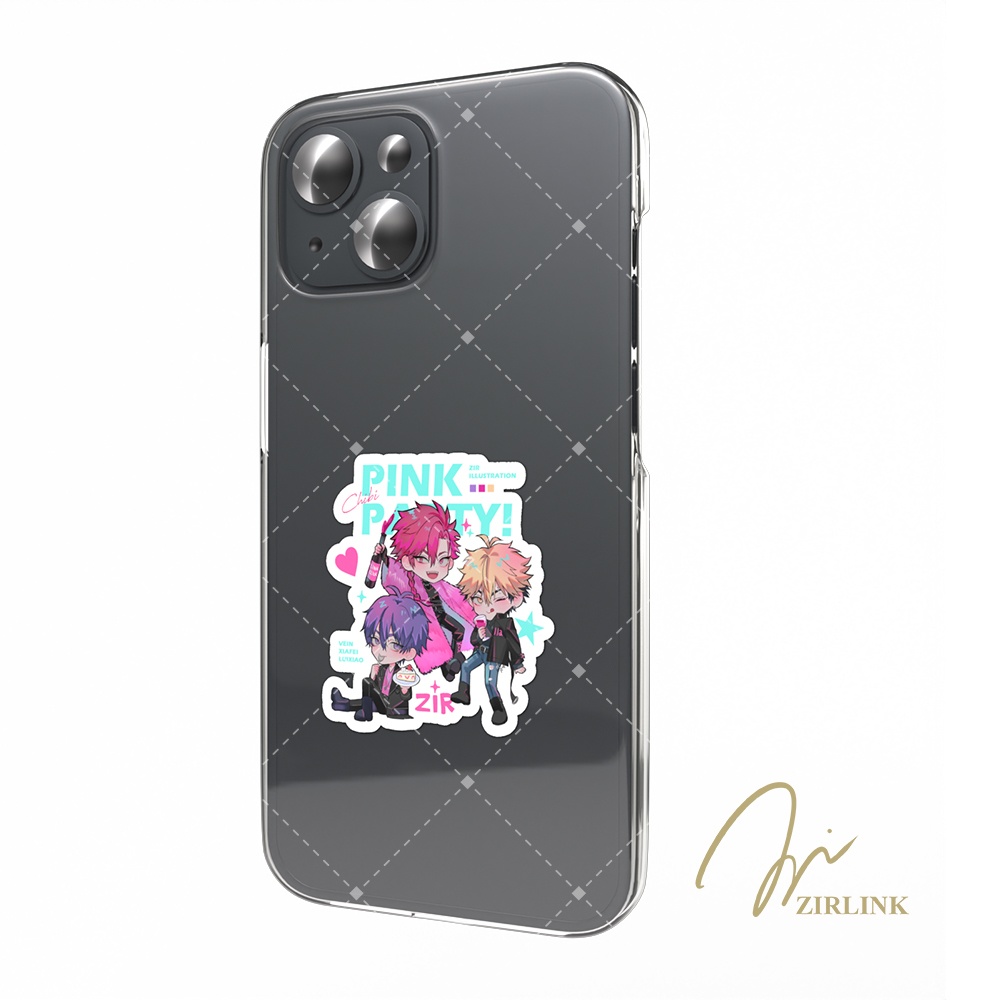 【CHIBI PINK PARTY!】スマホステッカー