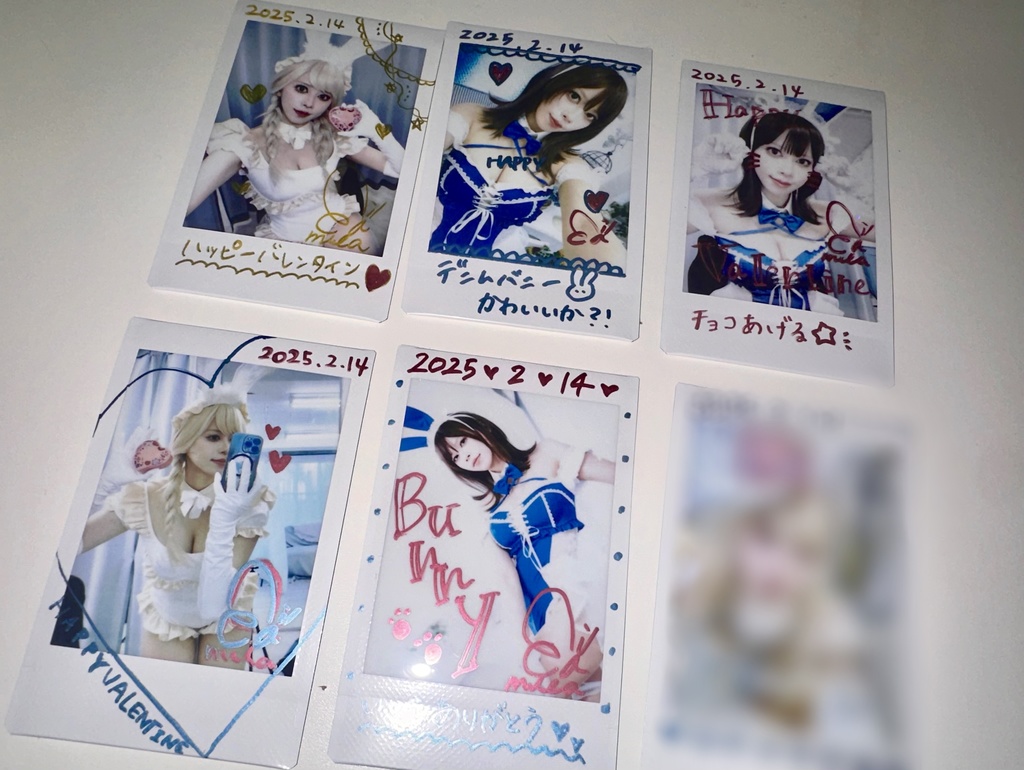 【数量限定】バレンタインランダムチェキ3枚【直筆サイン・らくがき入り】