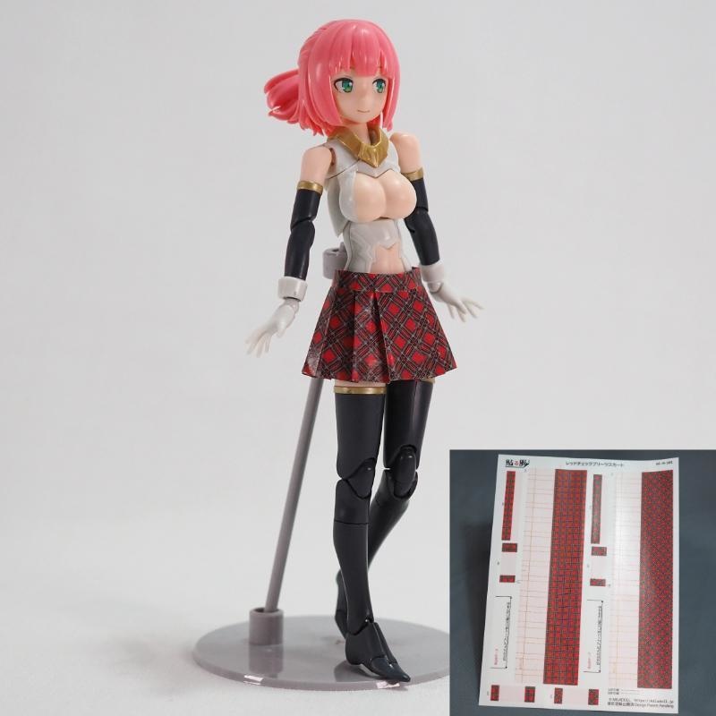 レッドチェックプリーツスカート(HF-M-S01)