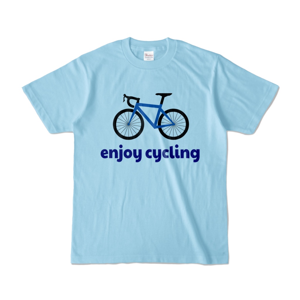 カジュアルTシャツ(自転車・ブルー)【ドールとおそろい】ー 人類用
