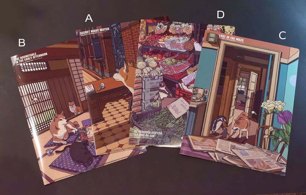 A4クリアファイル【4種】