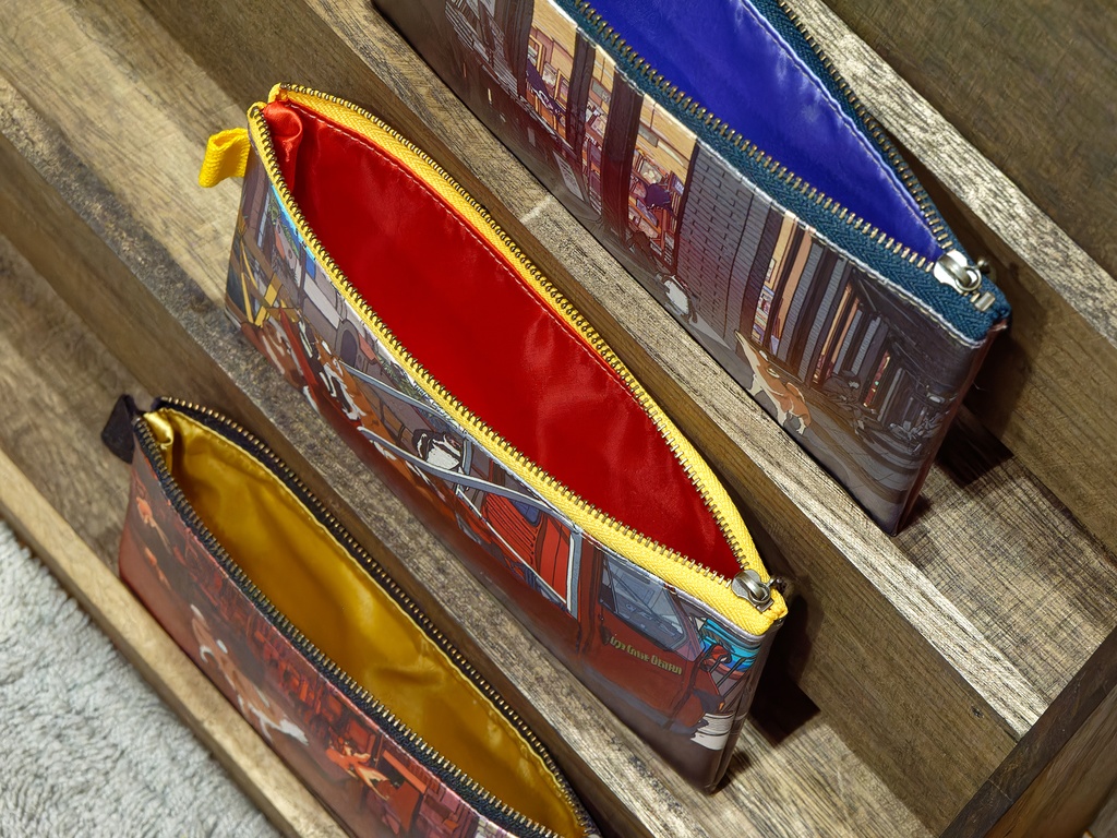 合皮平型ポーチ【3種】