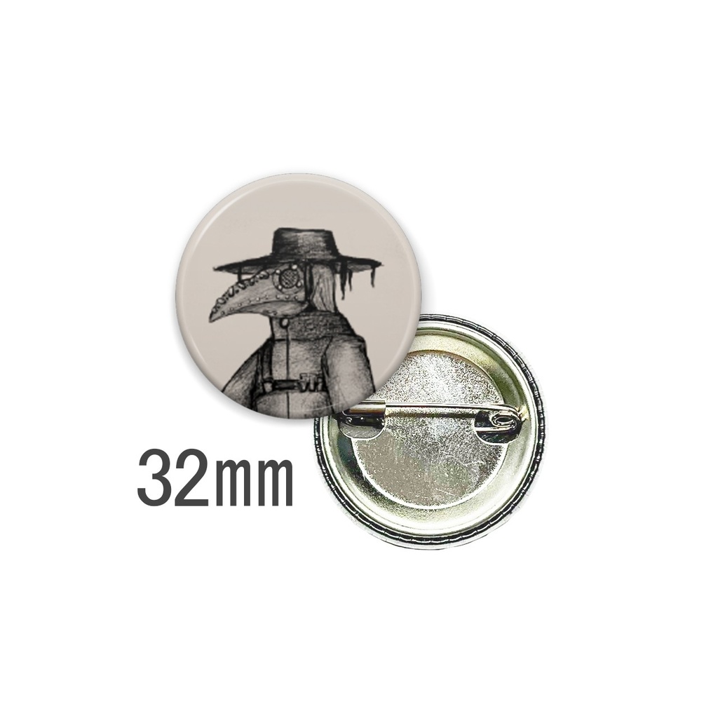 ペスト医師 奇想 plague doctor “Kisou” 缶バッジ