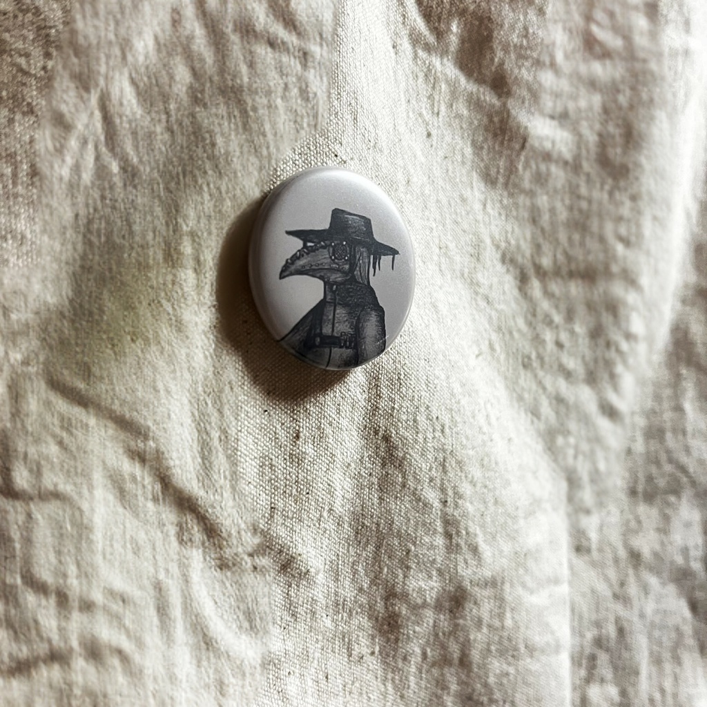 ペスト医師 奇想 plague doctor “Kisou” 缶バッジ