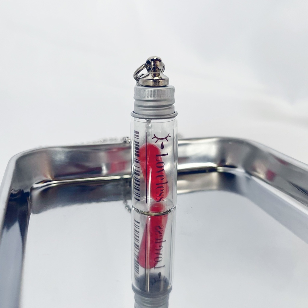 (全8種)錠剤ネックレス 小瓶(クリアレッド)