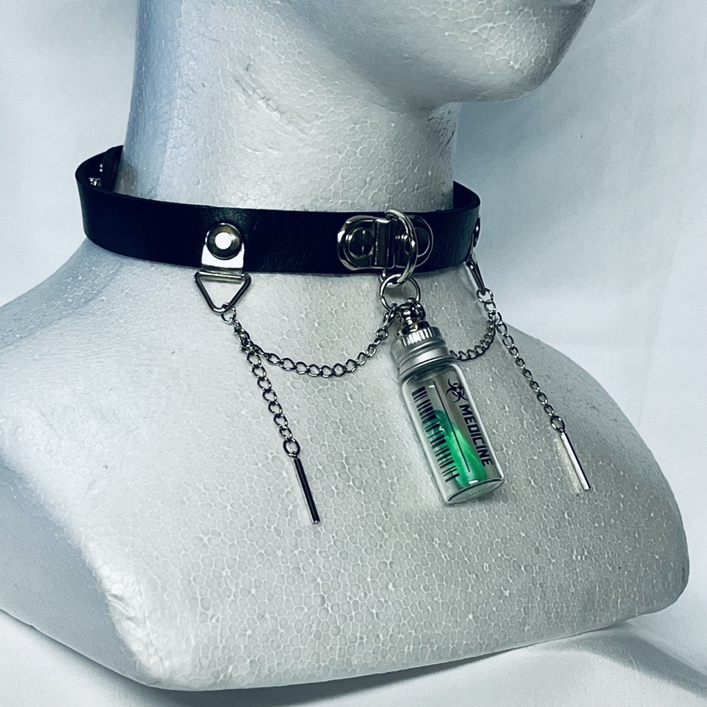 錠剤チョーカー(MEDICINE ×クリアグリーン)