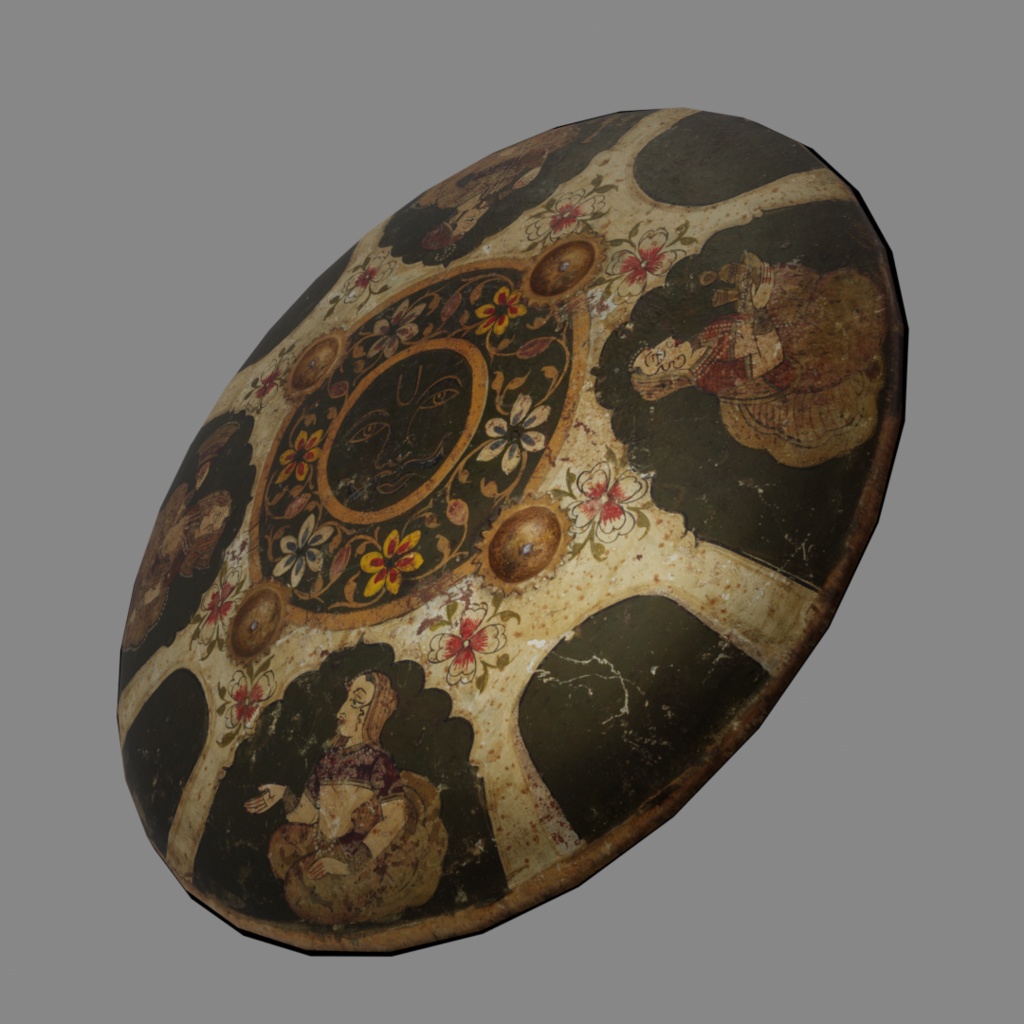 盾3点セット【3Dモデル】