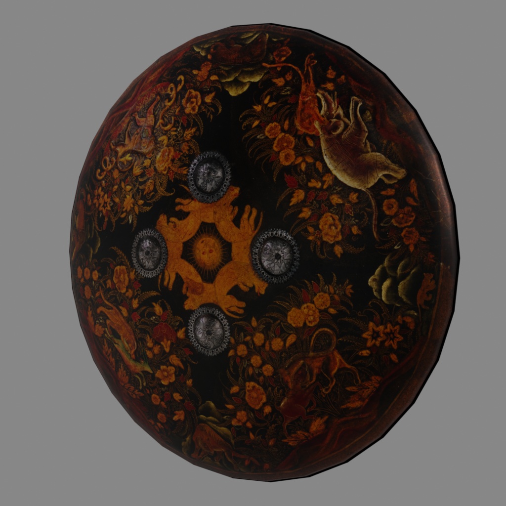 盾3点セット【3Dモデル】