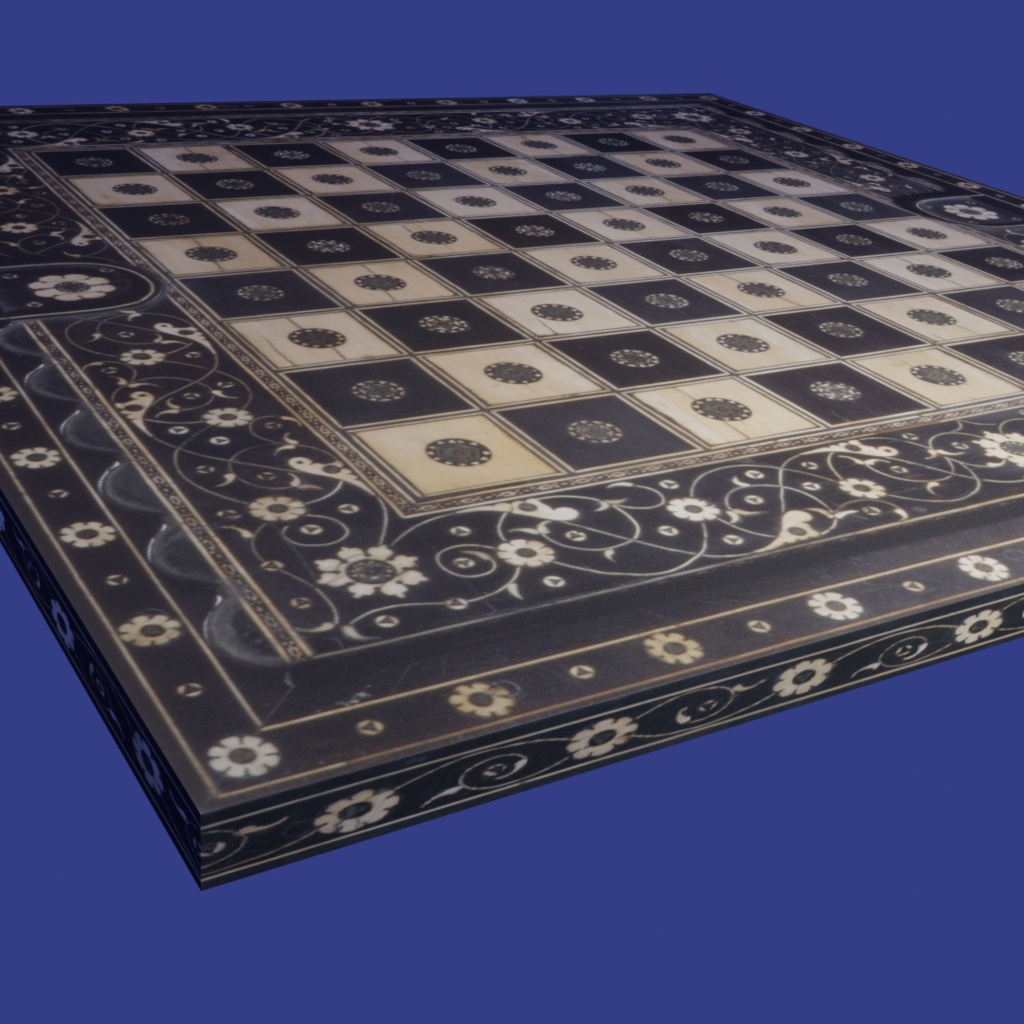 ゲームボード(チェス&すごろく)【3Dモデル】