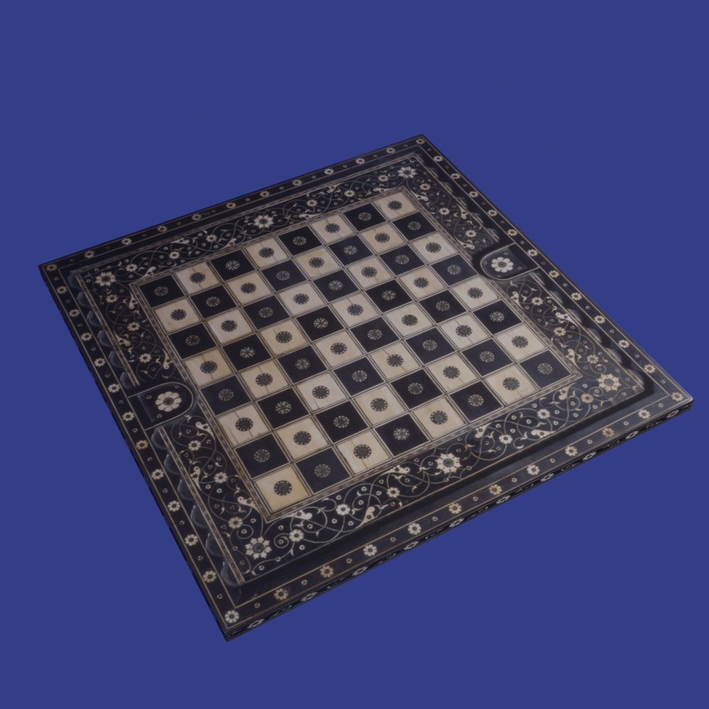 ゲームボード(チェス&すごろく)【3Dモデル】