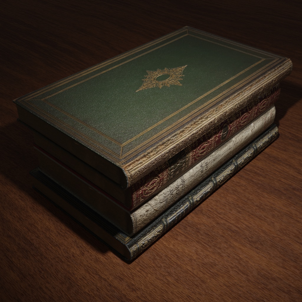 本 4種類 Bセット【3Dモデル】