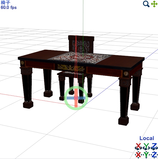 テーブル&椅子【3Dモデル】