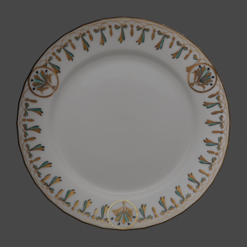 お皿セット 6種類【3Dモデル】