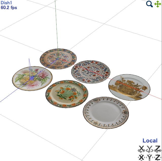 お皿セット 6種類【3Dモデル】