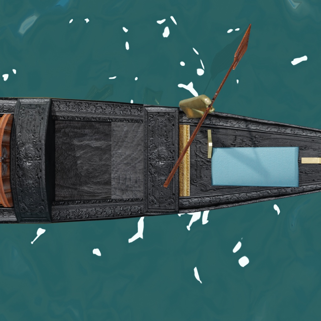 ヴェネツィアンゴンドラ【3Dモデル】