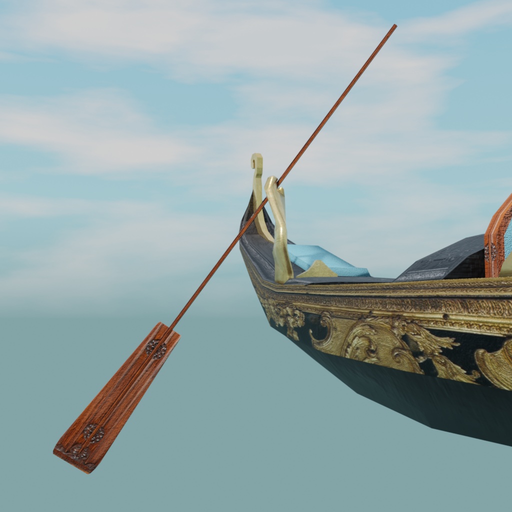 ヴェネツィアンゴンドラ【3Dモデル】