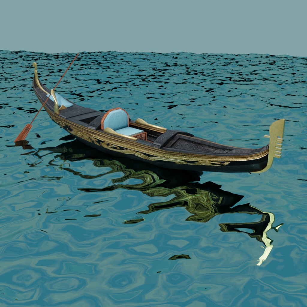 ヴェネツィアンゴンドラ【3Dモデル】