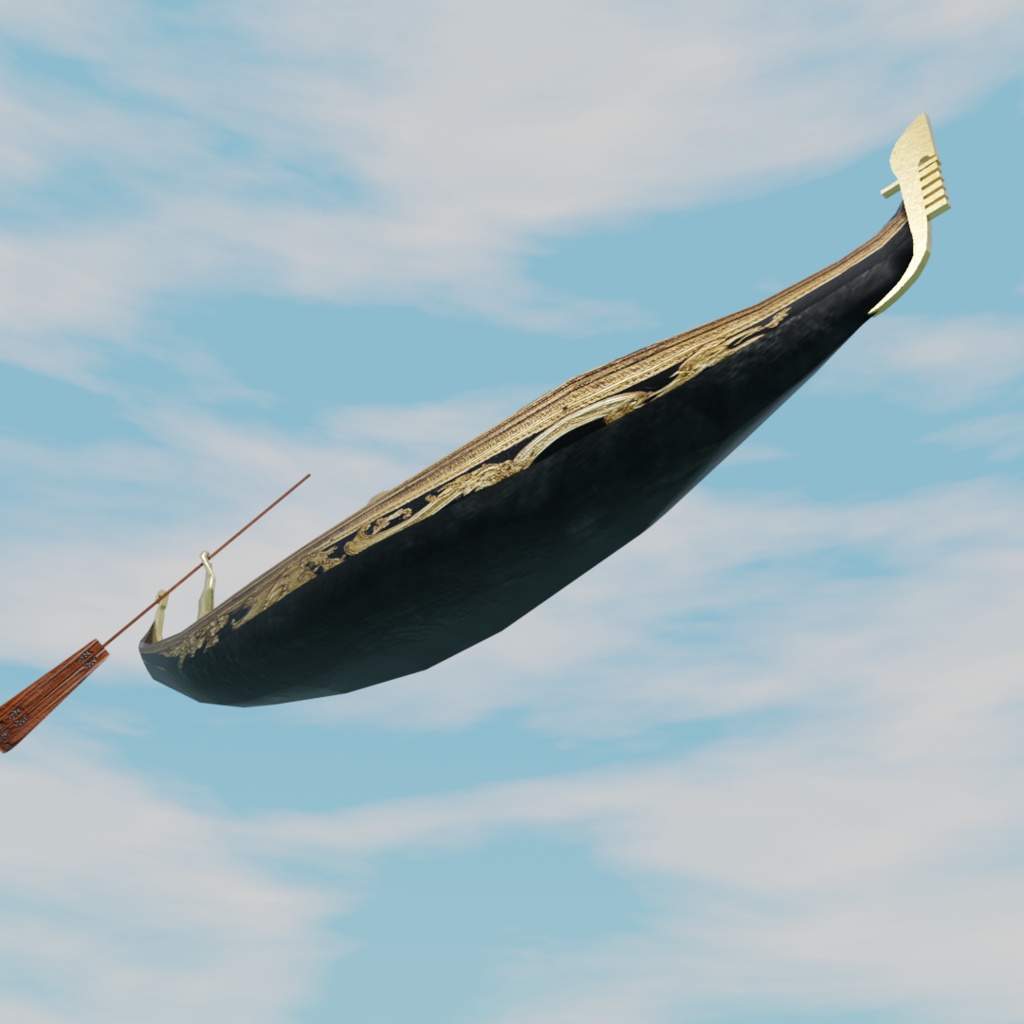 ヴェネツィアンゴンドラ【3Dモデル】