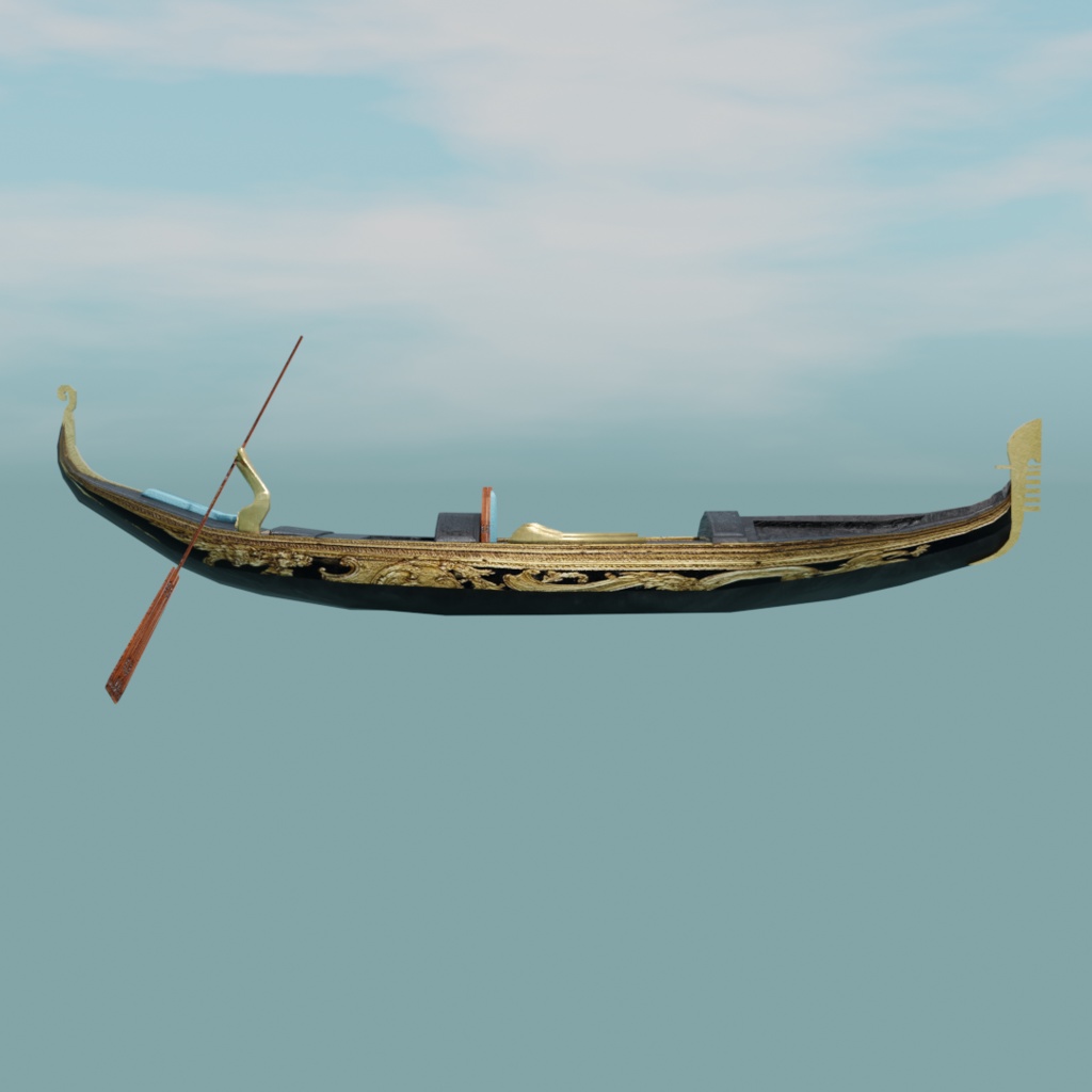 ヴェネツィアンゴンドラ【3Dモデル】