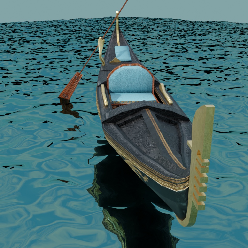 ヴェネツィアンゴンドラ【3Dモデル】