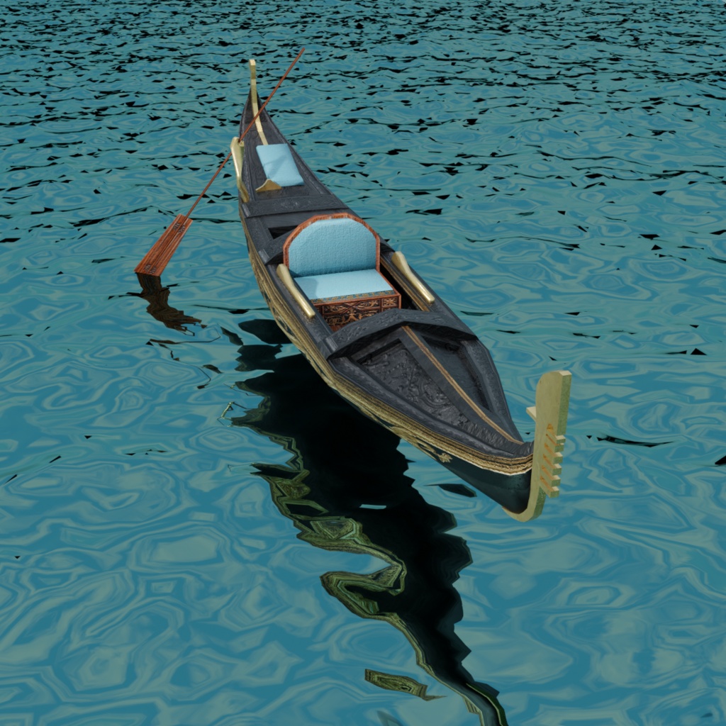 ヴェネツィアンゴンドラ【3Dモデル】