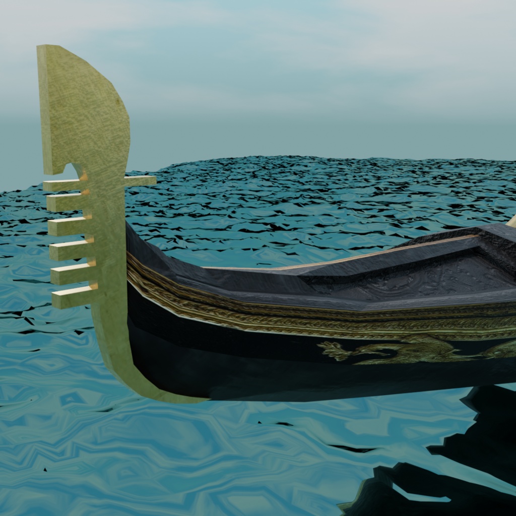 ヴェネツィアンゴンドラ【3Dモデル】