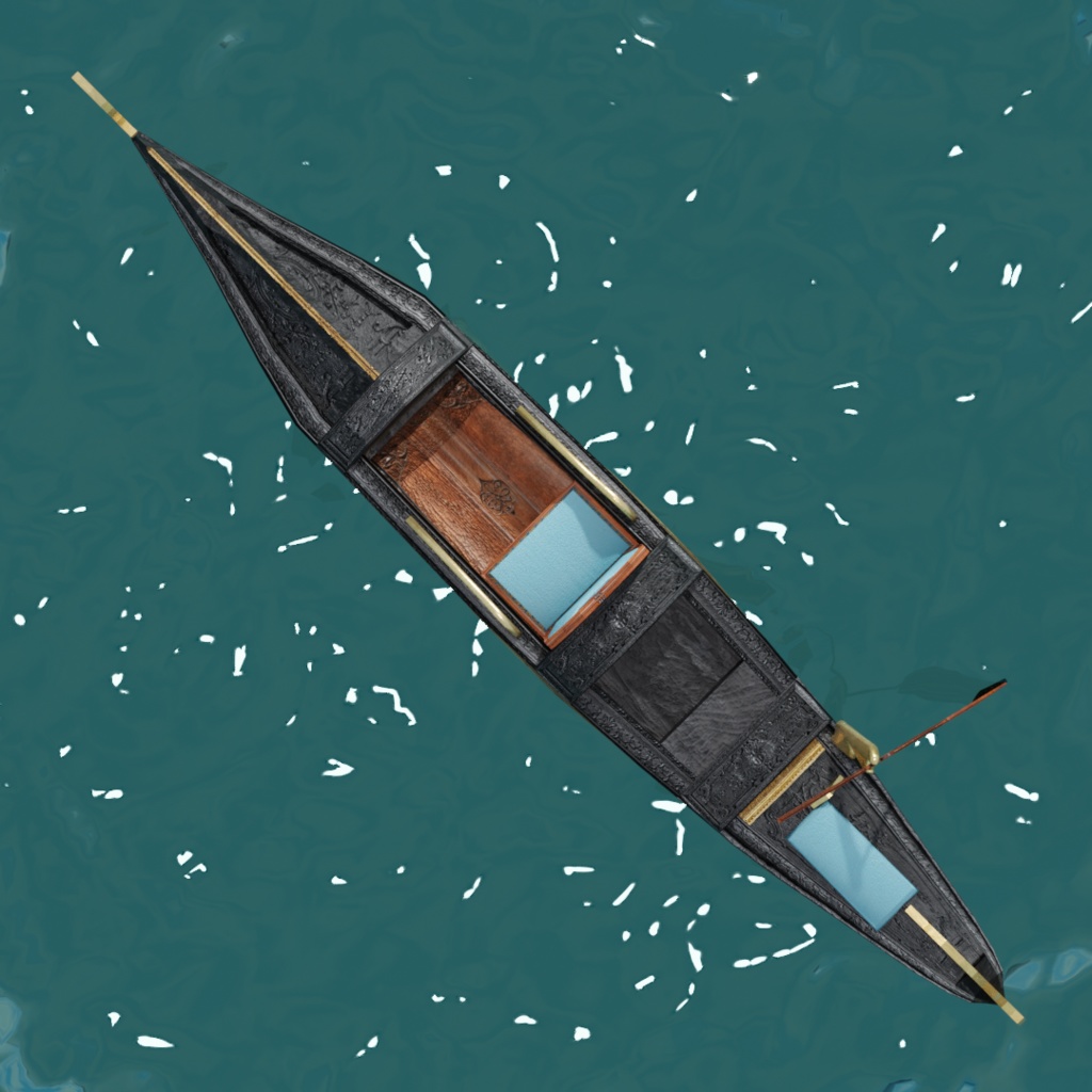 ヴェネツィアンゴンドラ【3Dモデル】