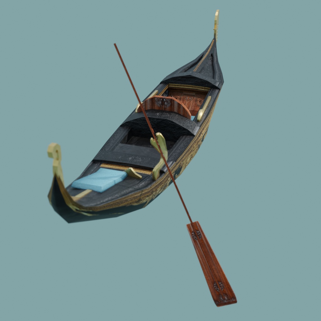 ヴェネツィアンゴンドラ【3Dモデル】