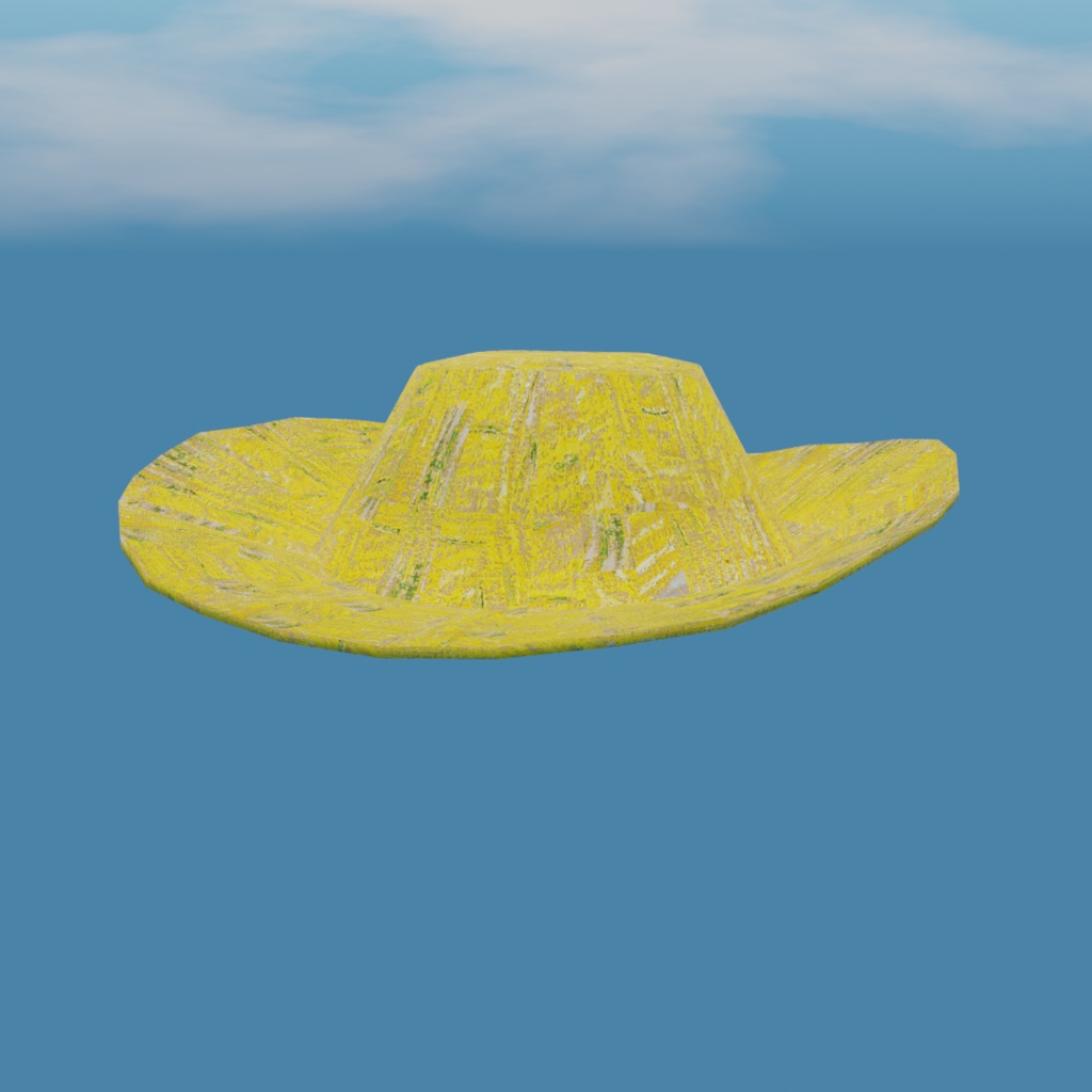 ゴッホの帽子【3Dモデル】