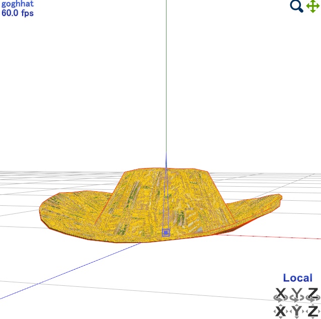 ゴッホの帽子【3Dモデル】