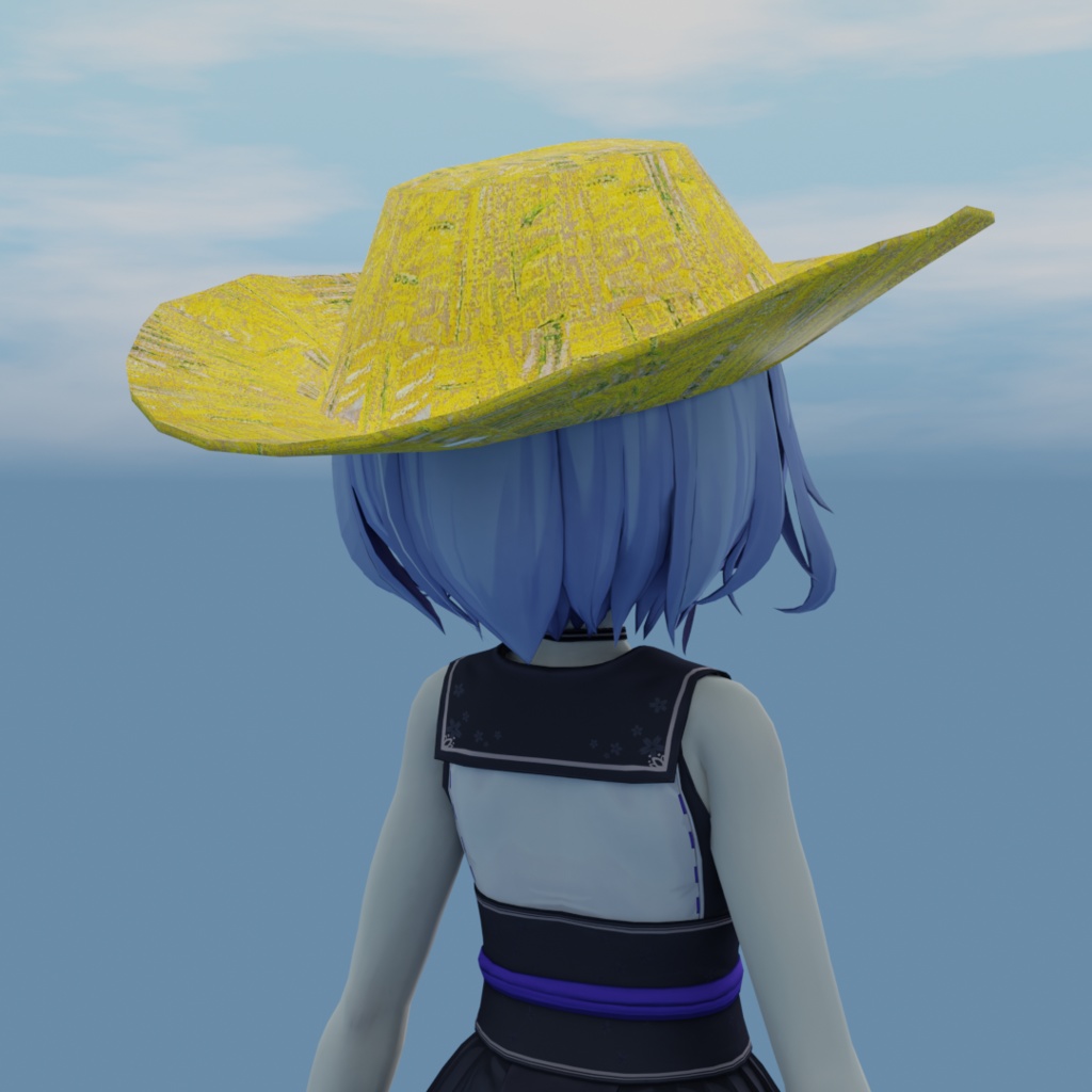 ゴッホの帽子【3Dモデル】