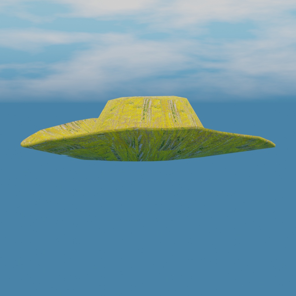 ゴッホの帽子【3Dモデル】