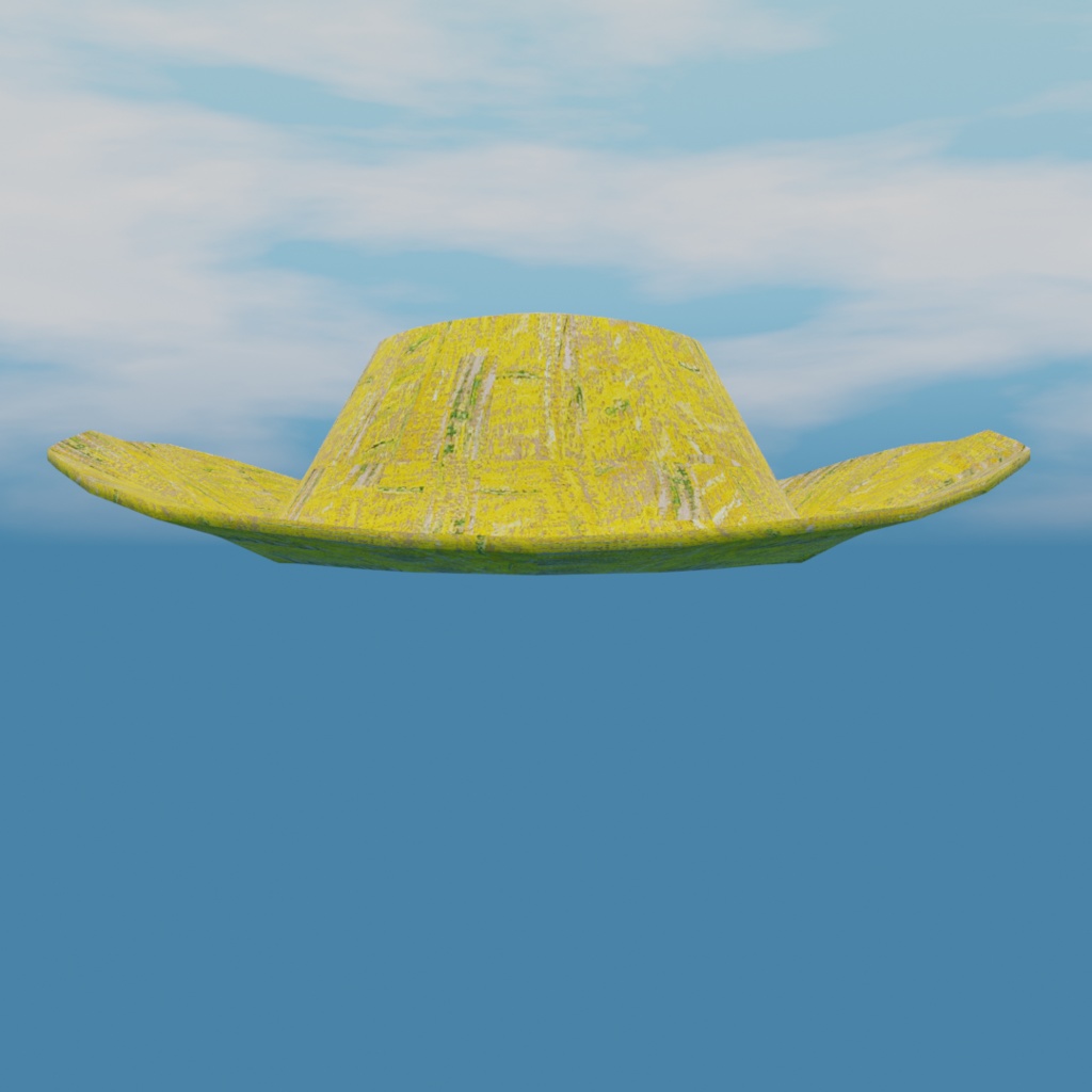 ゴッホの帽子【3Dモデル】