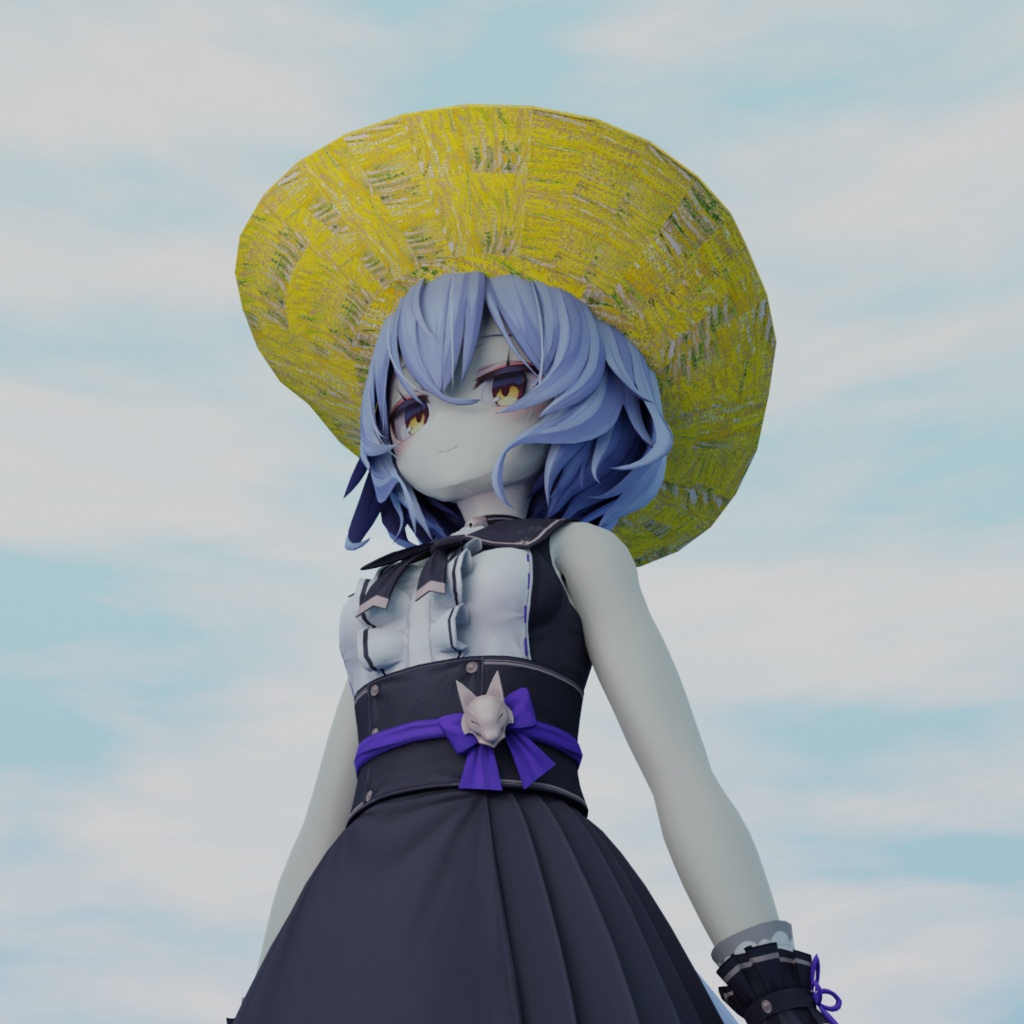 ゴッホの帽子【3Dモデル】