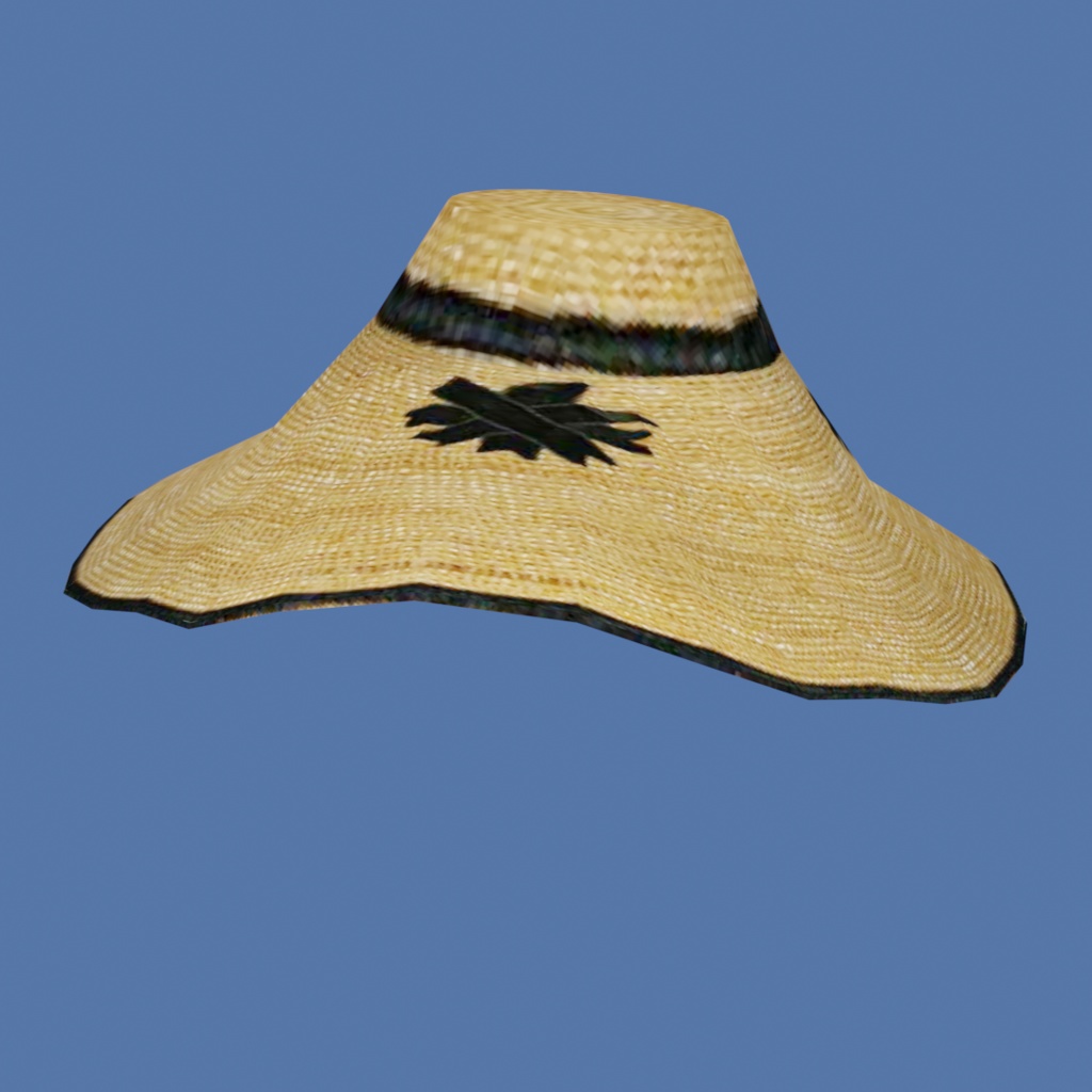 麦わら帽子【3Dモデル】