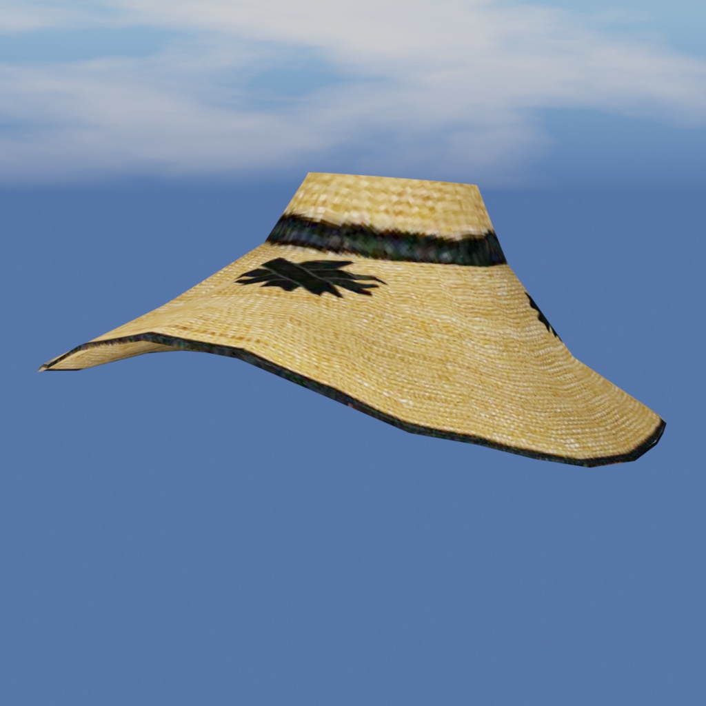 麦わら帽子【3Dモデル】